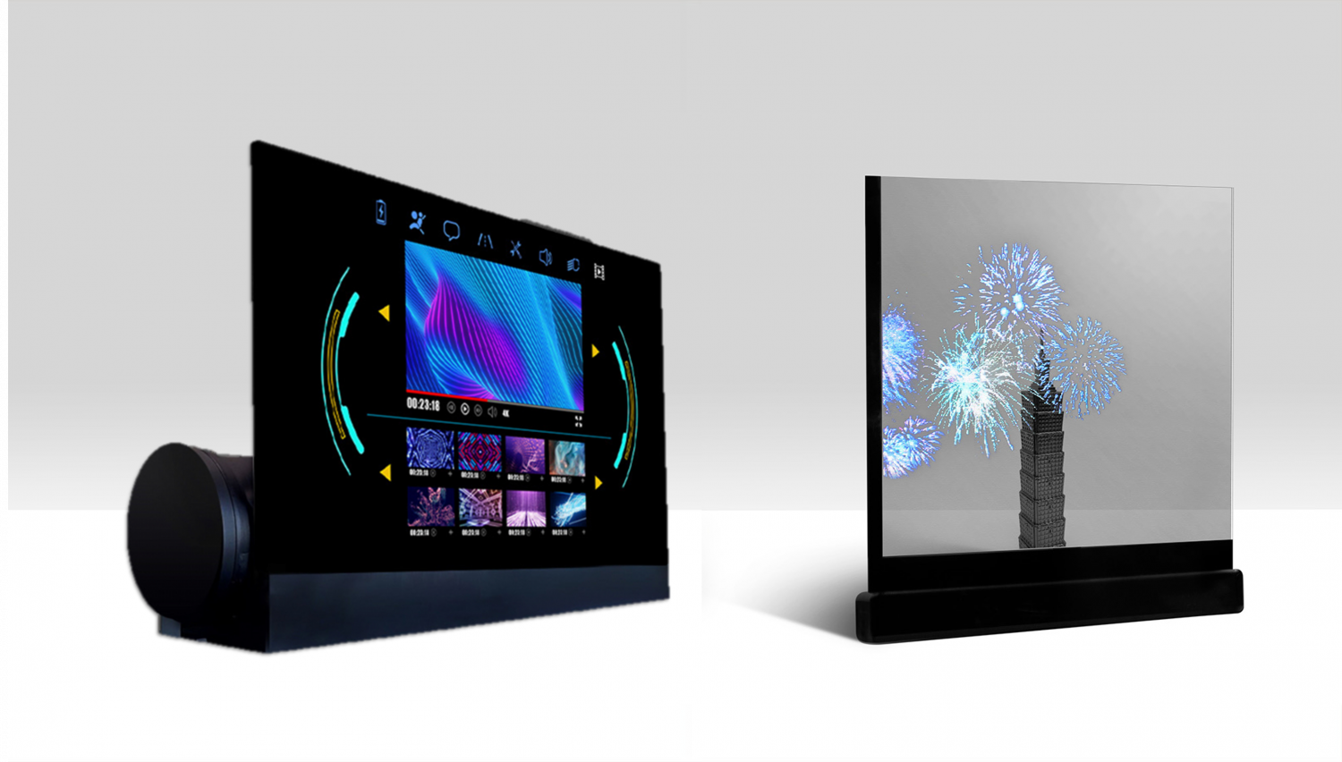 可捲式、折疊性、高透明